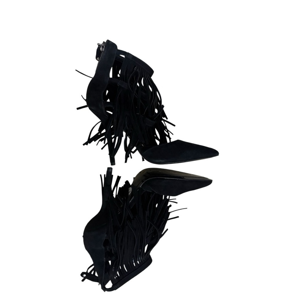 Alice + Olivia Jase Suede Fringe Heels - Picture 4 of 8